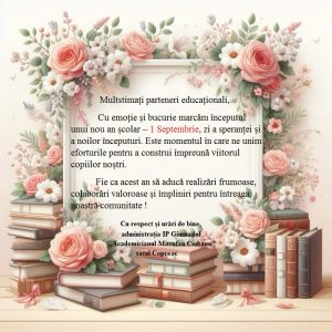 Sincere felicitări cu prima zi de școală!