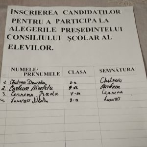 Alegeri pentru Președintele Consiliului Elevilor !